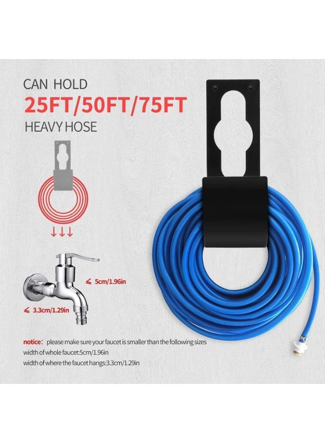 متجر ماى سوق :طقم حامل جداري معدني شديد التحمل (قطعتين) - منظم جراج ومستودع لتعليق السلالم، الخراطيم، والدراجات - أسود متين(2 قطعة) - Image 5